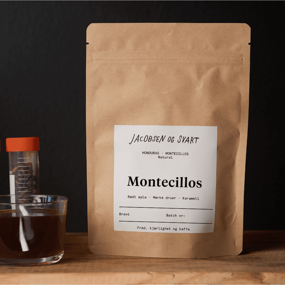 Kraft kaffepose med Montecillos-kaffe fra Honduras